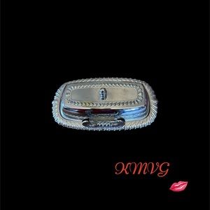 Vintage Chrome Plated Irvin Ware Butter Dish